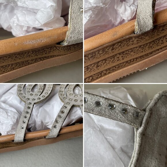 Unionbay Lindy Rhinestone Gray Sandals Size 8.5 - Picture 12 of 16